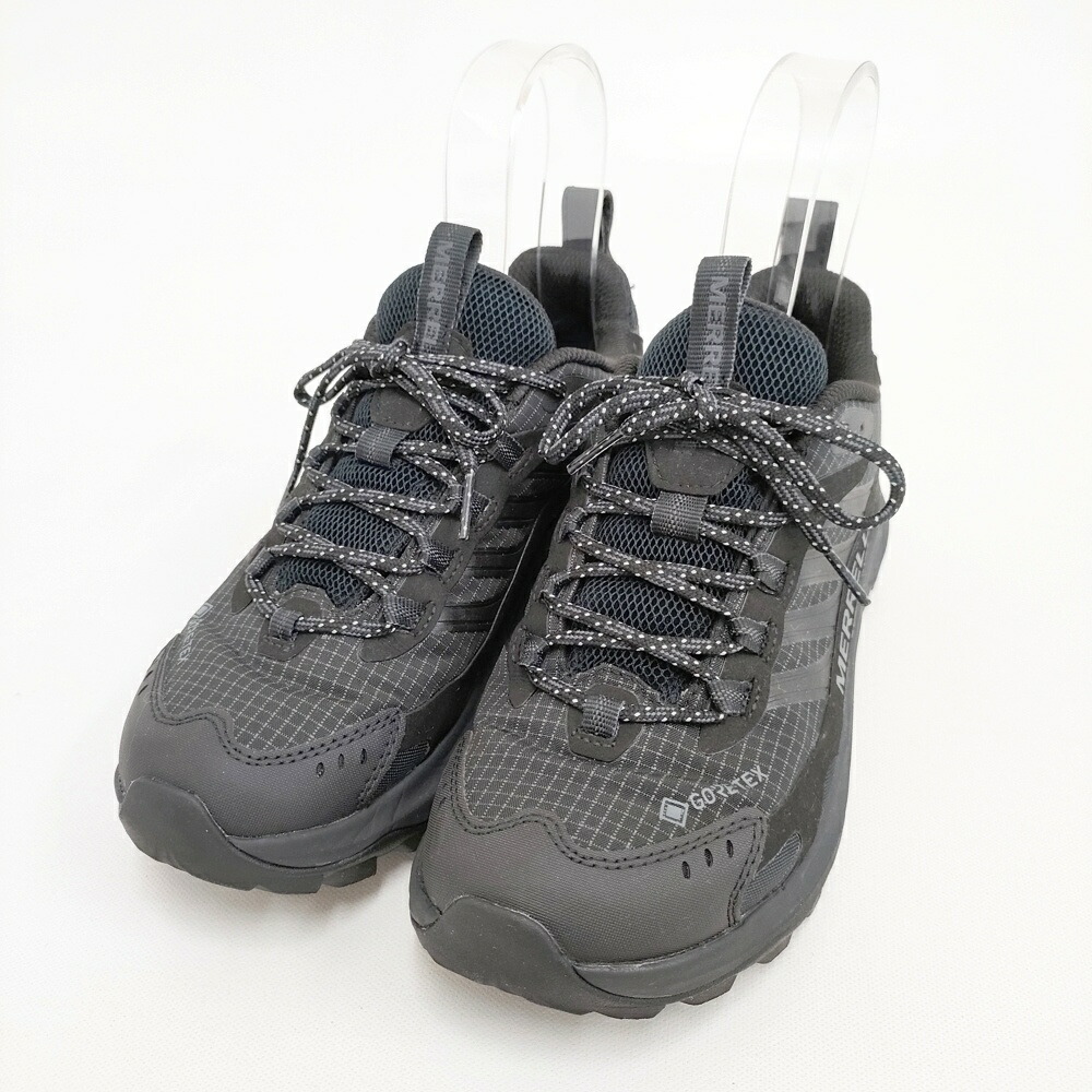 MERRELL モアブスピード2ゴアテックス TRIPLE BLACK 24cm 定価22000円 スニーカー ブラック レディース メレル【中古】6-0318G