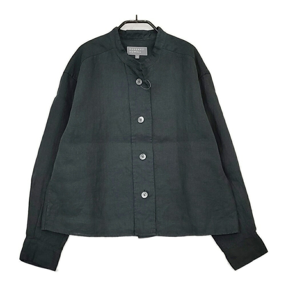 MARGARET HOWELL リネン 578-9153012長袖シャツ ダークブラウン マーガレットハウエル 5-0421M 245167 LIGHTWEIGHT LINEN SHIRT（シャツ/ブラウス）｜MARGARET HOWELL