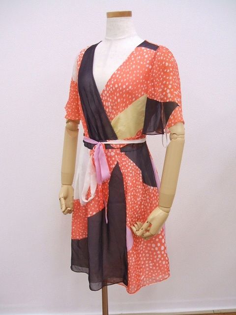 Diane Von Furstenberg シルクカシュクールドレス ワンピース ダイアンフォンファステンバーグDIANE VON FURSTENBERG シルク
