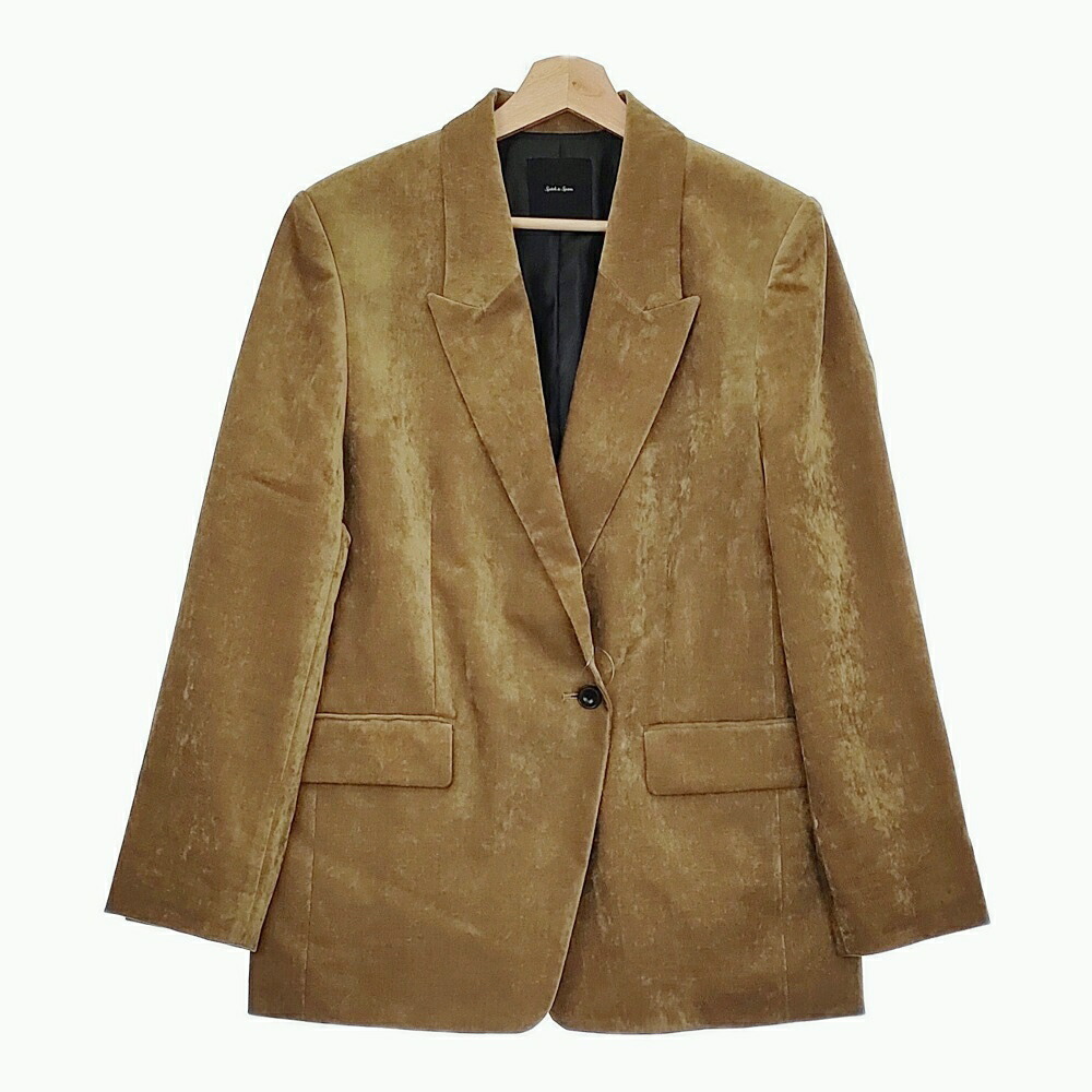 Spick and Span ベルベットピークドラペルジャケット 定価34100円 テーラード 24AW カーキ レディース スピックアンドスパン【中古】5-0131T｜ブランド古着の専門店 ジージー