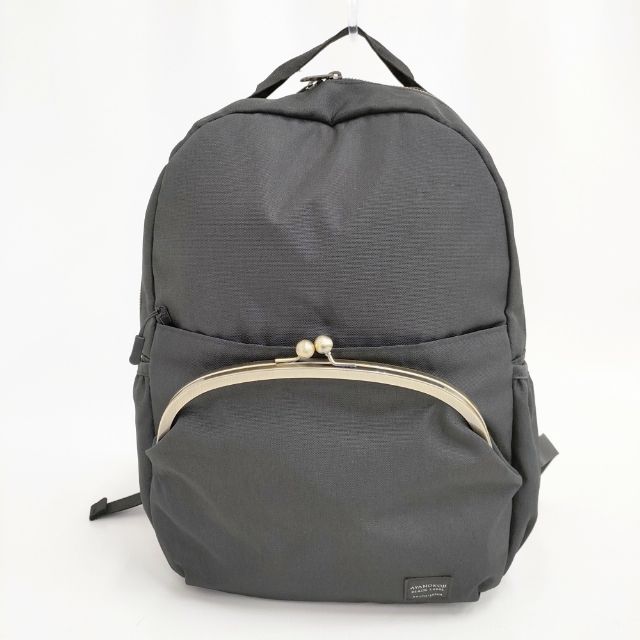 AYANOKOJI BLACK LABEL がま口デイパック 定価13200円 リュック・デイパック ブラック レディース あやの小路【中古】6-0216G