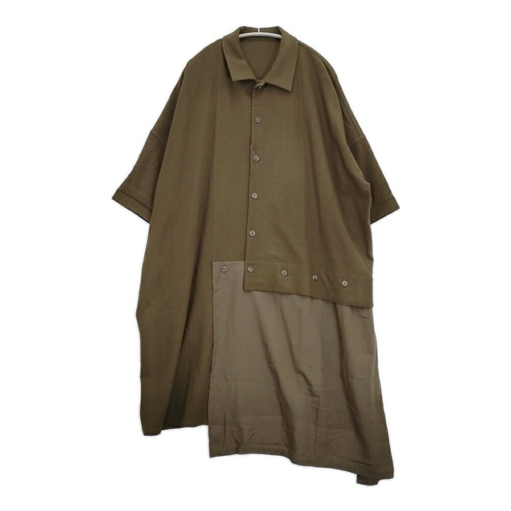 Y's 変型 シャツドレス YR-D23-828 サイズ1 ワンピース カーキ レディース ワイズ/Yohji【中古】6-0126T