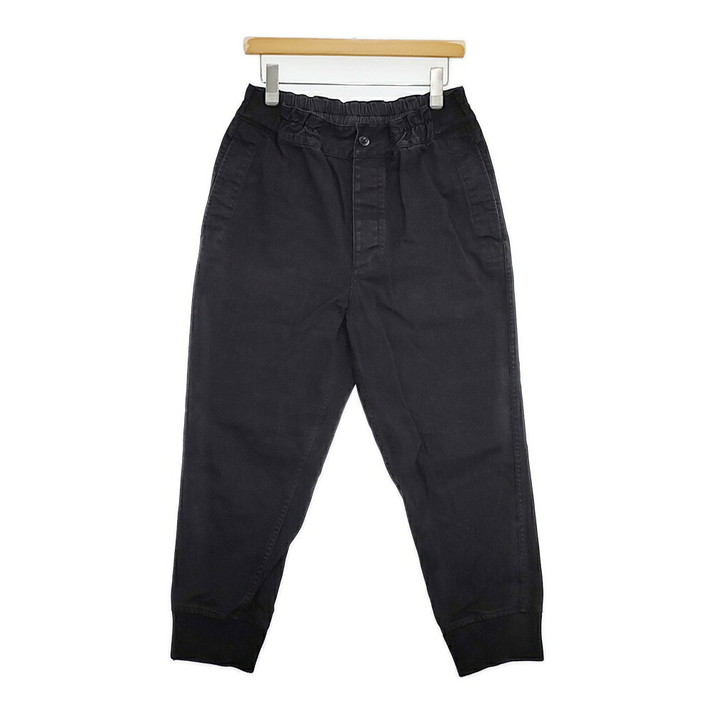 MHL. 595-2240502 WORN COTTON DRILL TROUSERS ジョガーパンツ 定価33000円 パンツ ブラック レディース エムエイチエル【中古】6-0329G
