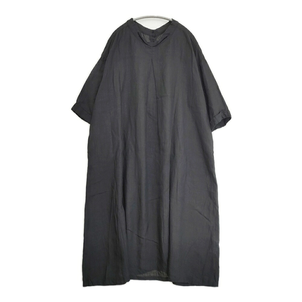 nest Robe リネンロールスリーブ2WAYワンピース 01202-1471 ワンピース ブラック レディース ネストローブ【中古】6-0326M
