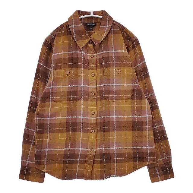 patagonia W’s Fjord Flannel Shirt ウィメンズフィヨルドフランネルシャツ 42406 長袖シャツ FA24 ブラウン レディース パタゴニア【中古】5-1208T