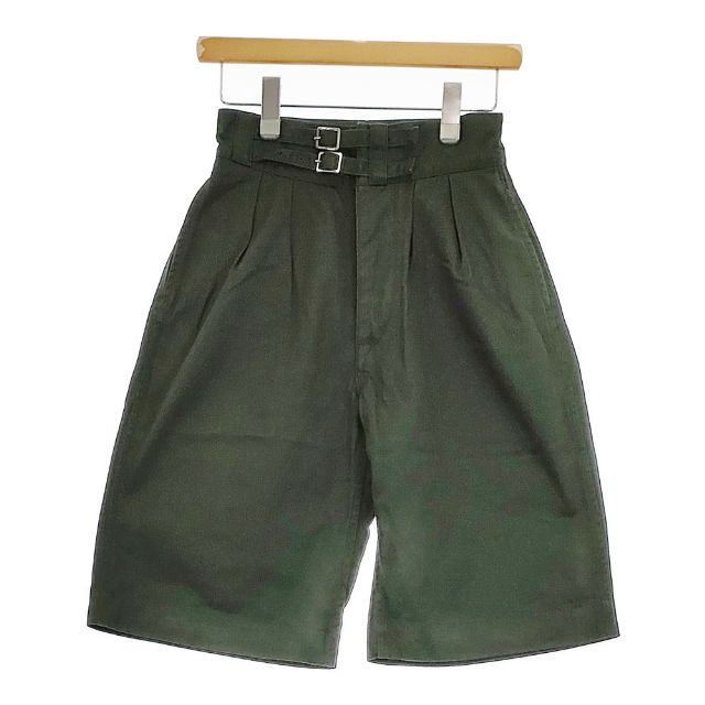 LENO◆ショートパンツ/1/コットン/ベージュ/l2101-pt002 LENO◇DOUBLE BELTED GURKHA SHORT TROUSERS⁄ショートパンツ⁄0⁄コットン⁄