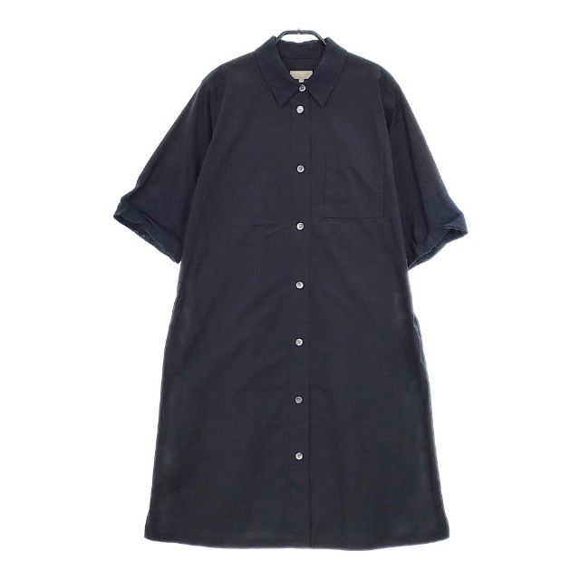 MHL. マーガレットハウエル　美品コットンリネンシャツワンピース　プリーツ　Ⅱ MHL. マーガレットハウエル 2wayシャツワンピース コットン Ⅱ