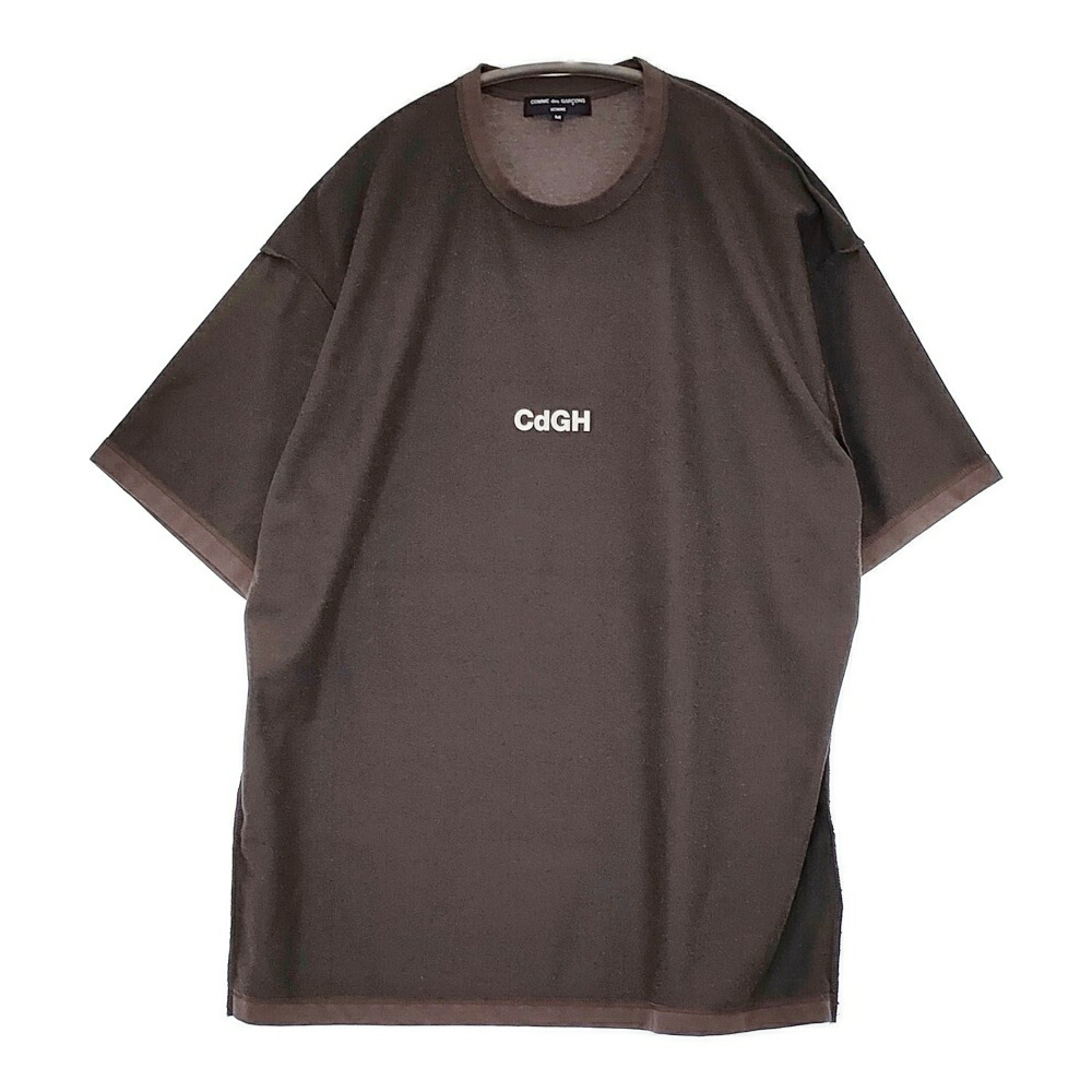 COMME des GARCONS HOMME 綿エステル天竺ダブルフェイス 定価28600円 AD2023 Tシャツ 24SS ブラウン メンズ コムデギャルソンオム【中古】5-0628S
