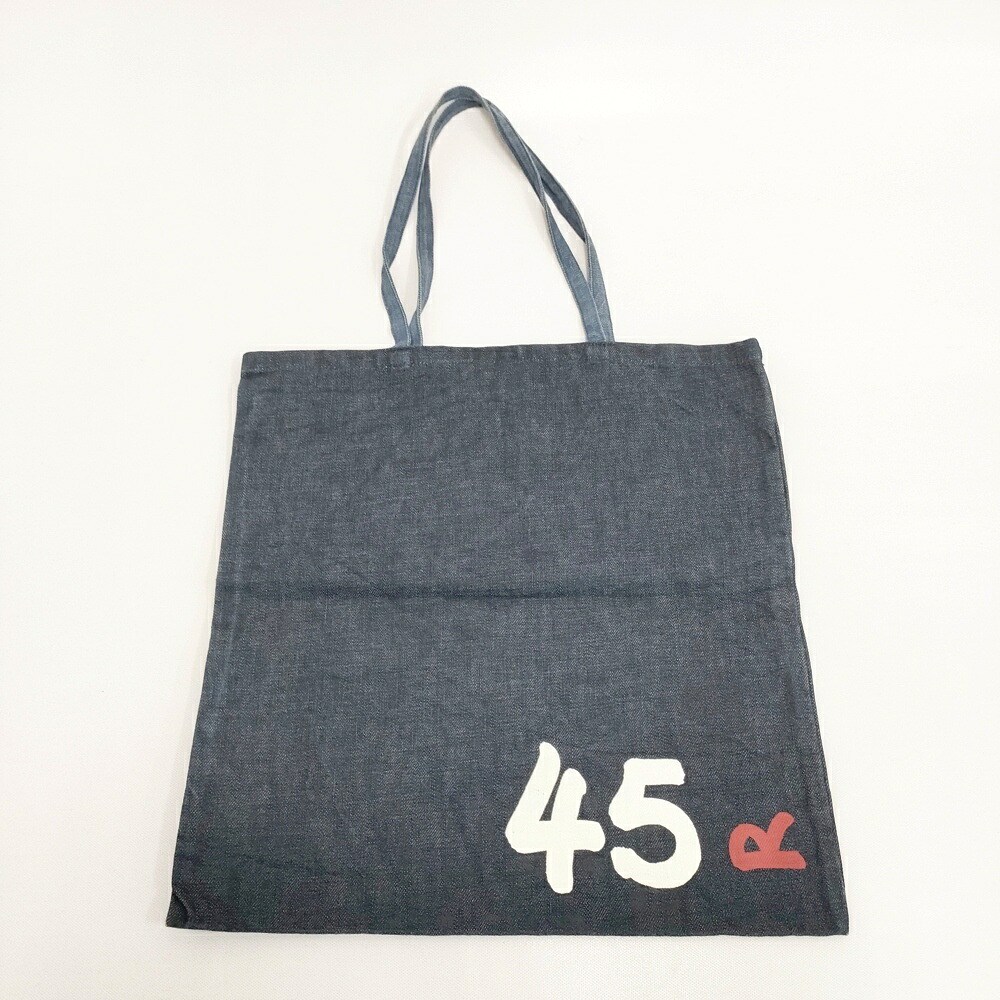 45R（フォーティーファイブアール）| インディゴバッグ フォーティファイブアール 45R 45rpm インディゴ染め ロゴ