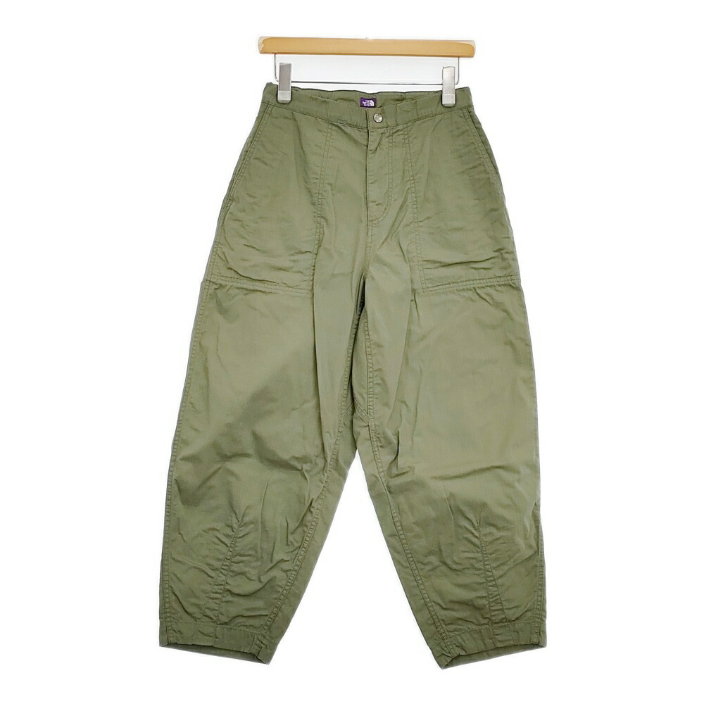 THE NORTH FACE PURPLE LABEL Ripstop Wide Cropped Field Pants リップストップワイドクロップドパンツ クロップドパンツ カーキ レディース ザノースフェイスパープルレーベル【中古】6-0525G