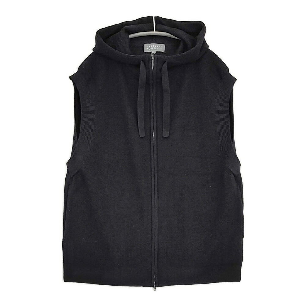 MARGARET HOWELL WASHABLE MERINO KNITWEAR 大きさM ウールニットパーカー より良い 25AW 黒いこと メンズ マーガレットハウエル【中古】6-0328T