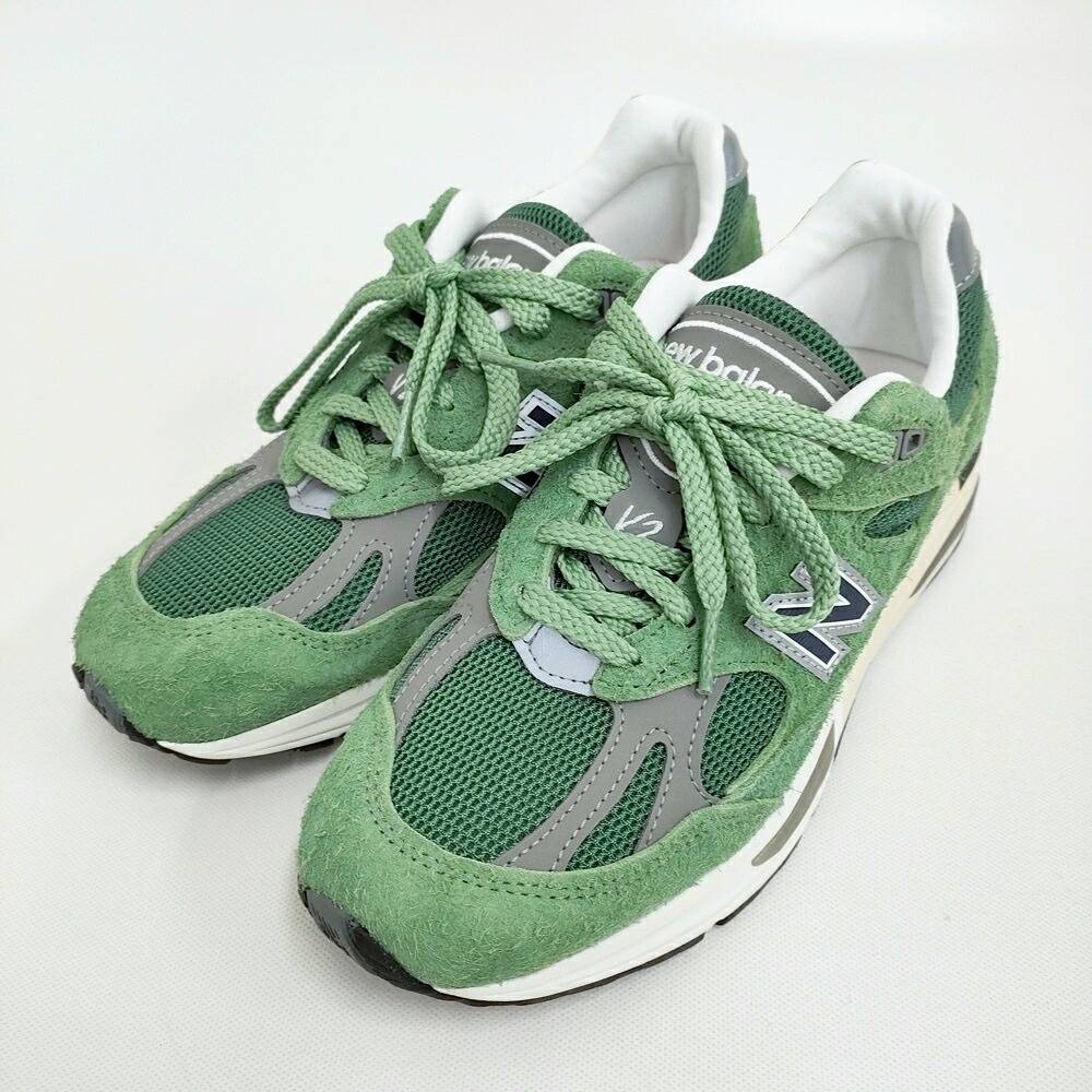 NEW BALANCE UK 991v2 Grounded Pastels 991GV2 定価39600円 23cm スニーカー グリーン レディース ニューバランス【中古】5-1210G