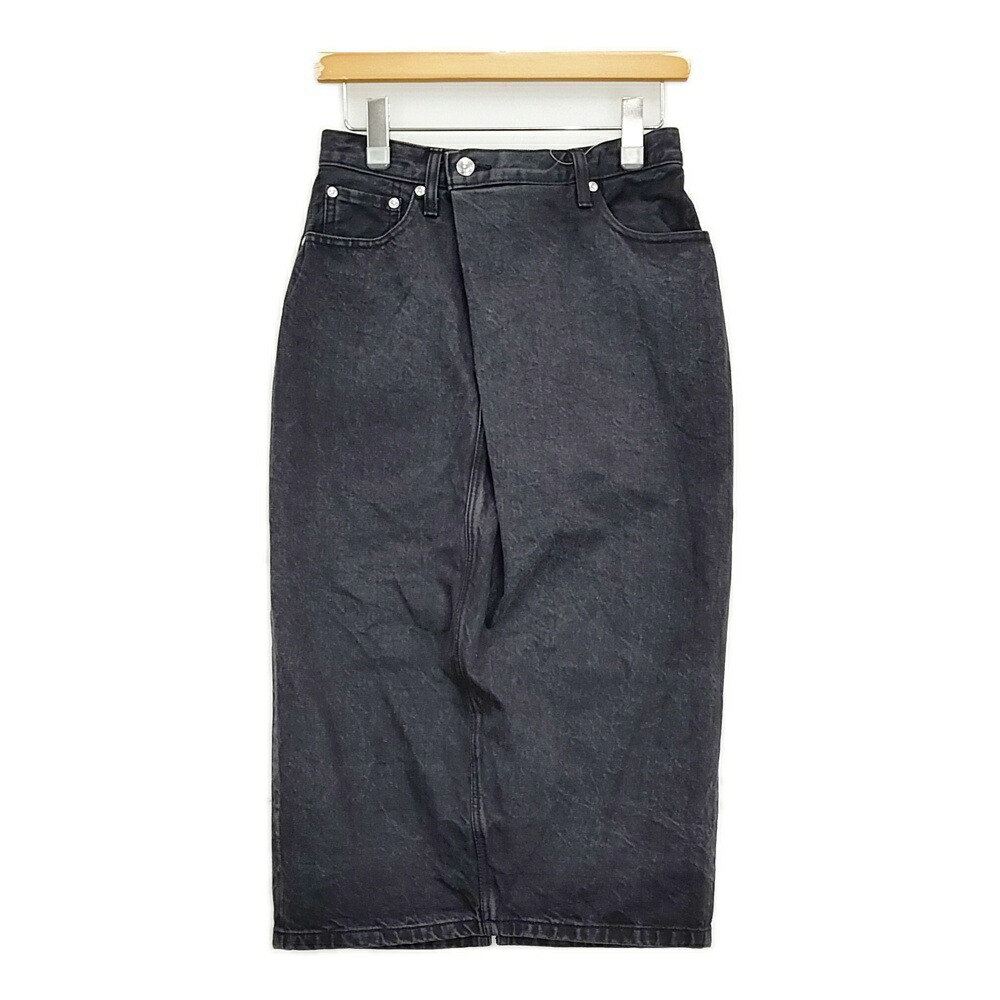 HYKE 70 USED WASH BLACK DENIM MIDI SKIRT サイズ1 定価45100円 デニム タイト ロングスカート ブラック レディース ハイク【中古】5-1210G｜ブランド古着の専門店 ジージー