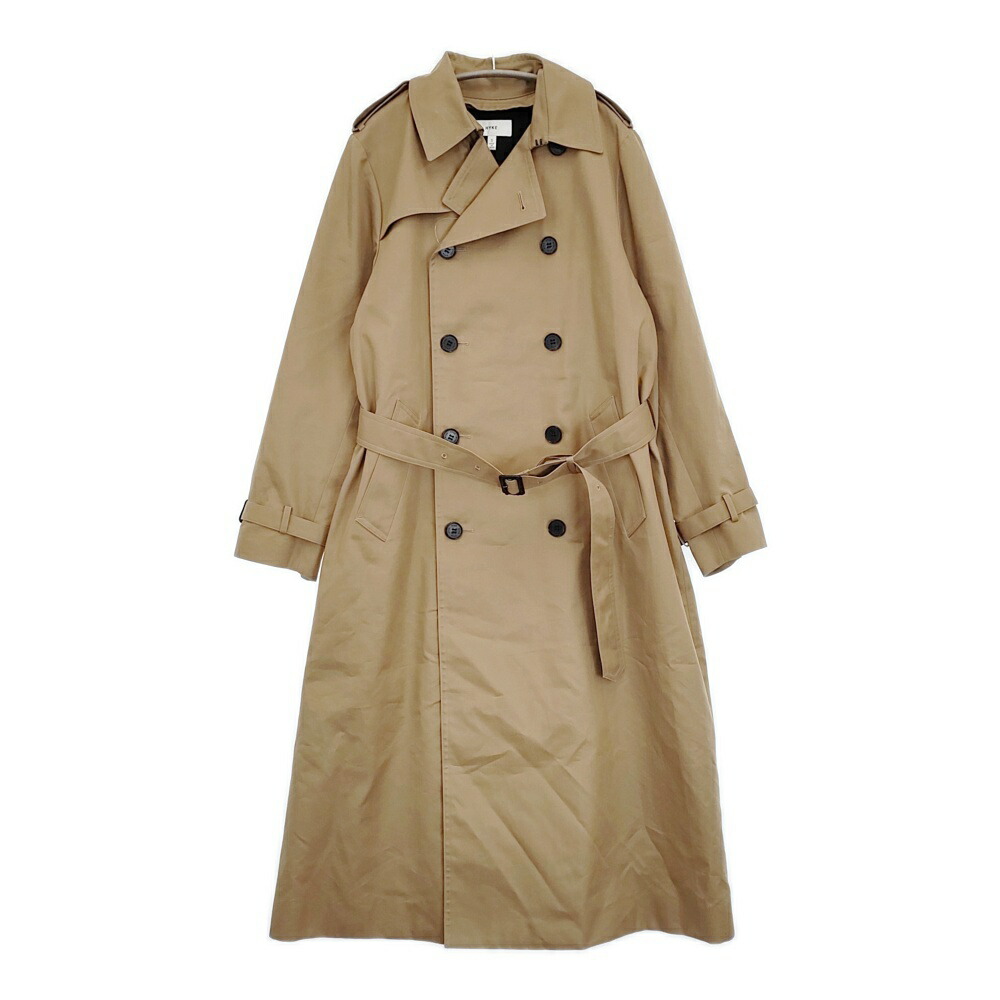 眞子『HYKE ハイク』トレンチコート ロング ライナー取外 ベージュ HYKE ハイク 183-17093 022 OVER SIZE TRENCH COAT ウールライナー付