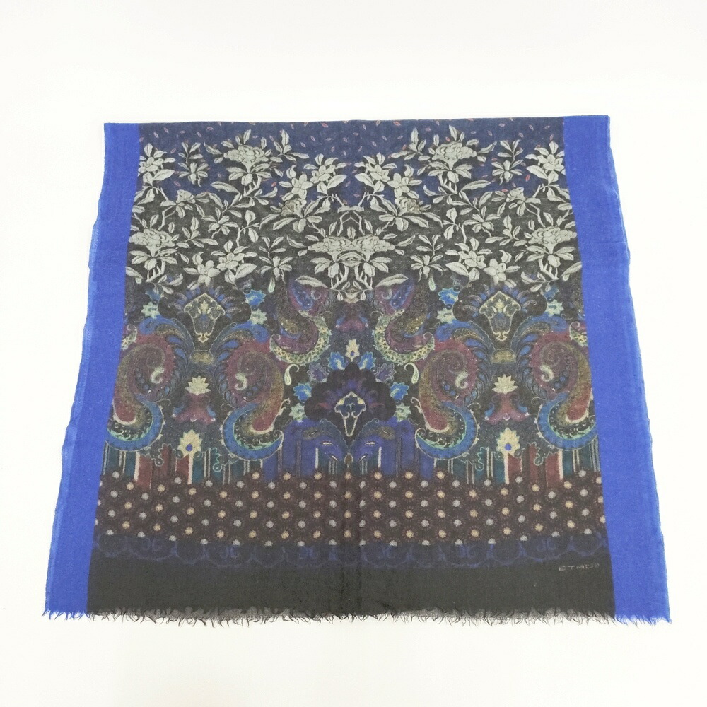 楽天市場】エトロ ETRO ストール ペイズリー パープル マルチカラー 紫