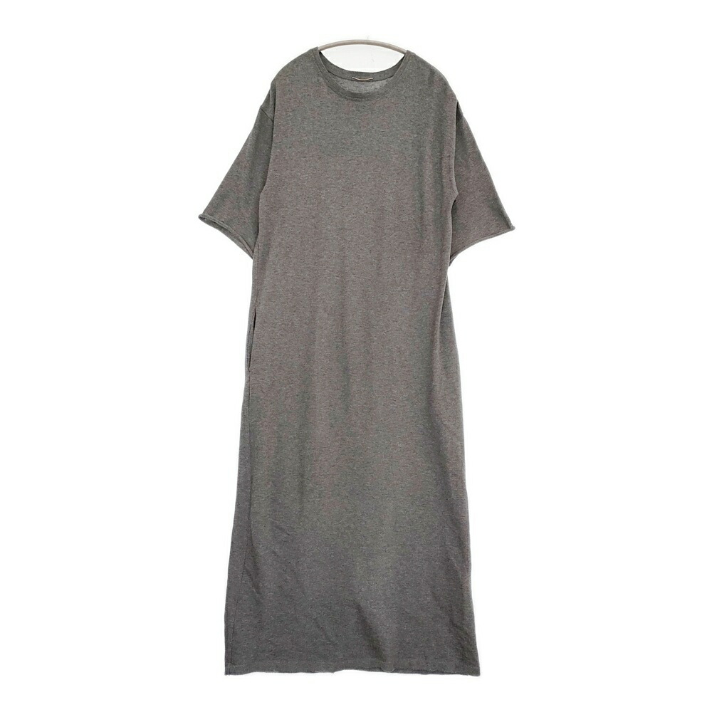 MUSE de Deuxieme Classe grateful OP コットンウール ニットワンピース 定価47300円 24AW グレー レディース ミューズドゥドゥーズィエムクラス【中古】5-1222T