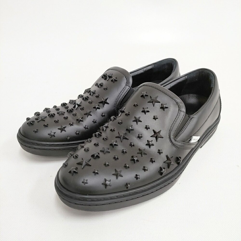 JIMMY CHOO 2024FW スリッポン スタッズ ナッパレザー ブラック JIMMY CHOO 2024FW スリッポン スタッズ ナッパレザー ブラック