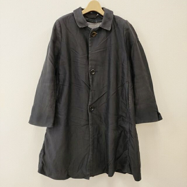 定価9万【美品】45R ふっくらサテンコート キュプラ裏地 ライナー付 ネイビー 235352-1.jpg