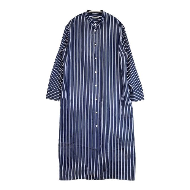 theory luxe SHELBI BOTAN 縞模様 シャツワンピ 衣裳 米国海軍 白いこと レディース セオリーリュクス【中古】6-0523M