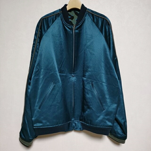whiz HIDE JACKET スカジャン リヴァーシブル レオパード 必要経費55000円 上衣 23SS 青み メンズ ウィズ【中古】3-1008M