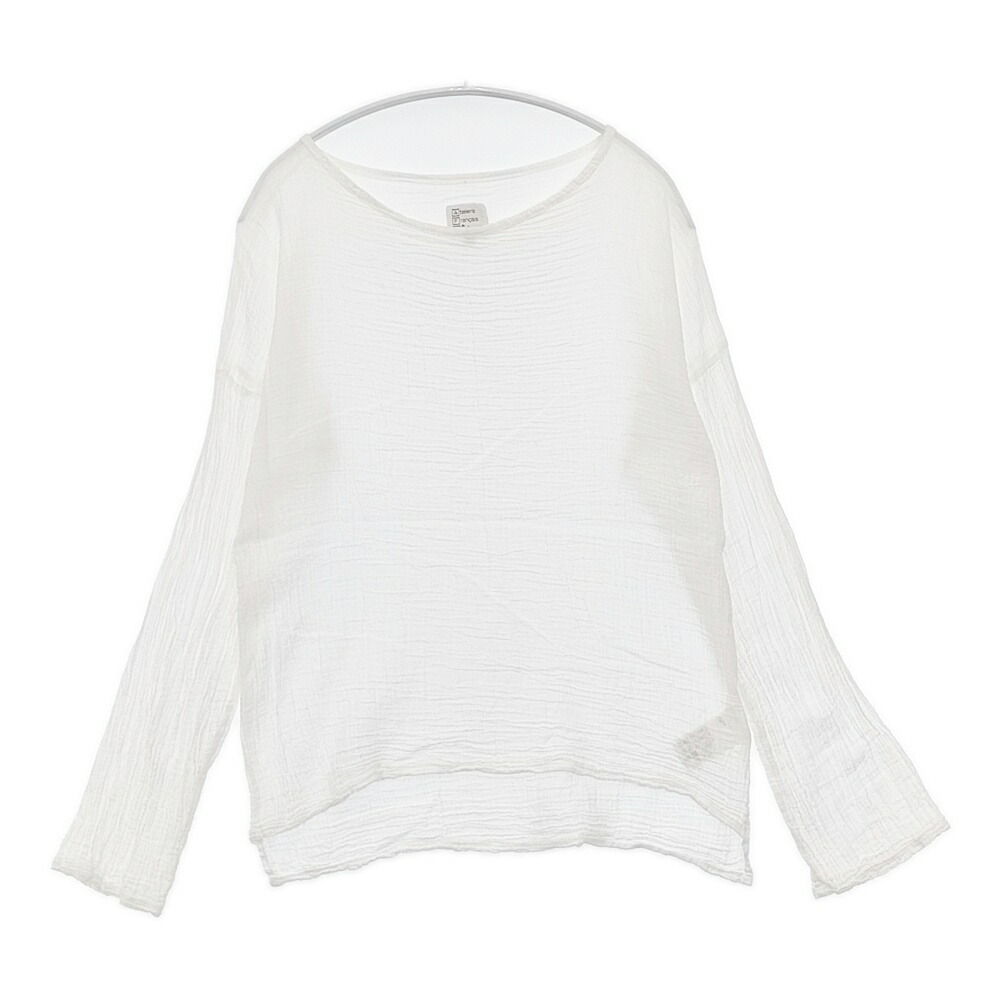 LES ATELIERS FRANCAIS DE CONFECTION ルアトリエフランセデコンフェクション ロングスリーブトップ イエナ取扱 定価16500円 ブラウス シャツ 24SS ホワイト レディース【中古】6-0329M