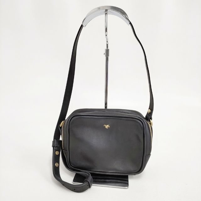 sot ELEGANZAなめし革 ミニショルダーバッグ 必要経費29700円 ショルダーバッグ 黒いこと レディース ソット【中古】6-0101G