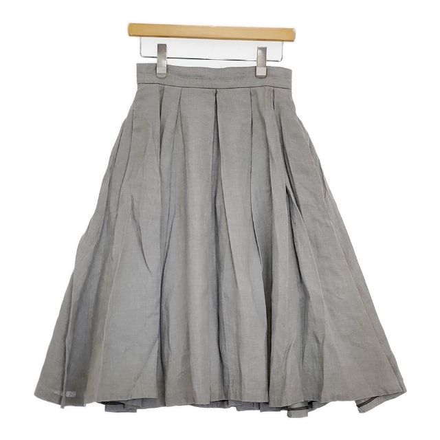 ebure リネン タック スカート グレー レディース エブール【中古】5-0921M
