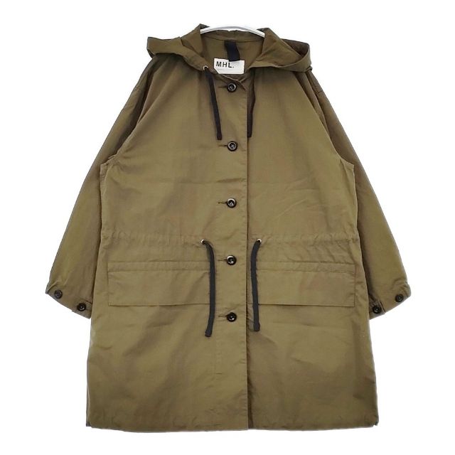 MHL. 595-3110500 WASHED COTTON NYLON 定価57200円 モッズコート 23SS カーキ レディース エムエイチエル【中古】5-1218M
