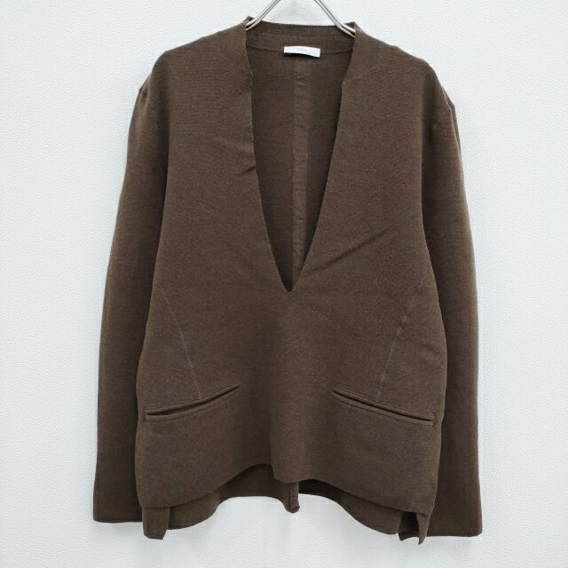 Kheiki 新品 必要経費70400円 羊毛編み物 大きさ01 ティーシャツ上衣 編み物 23SS 赤銅色 メンズ ケイキ【中古】3-0915T