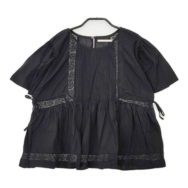 ヌキテパ　刺繍ブラウス シャツ　黒 NE QUITTEZ PAS!（ヌキテパ）の「【ne Quittez pas(ヌキテパ