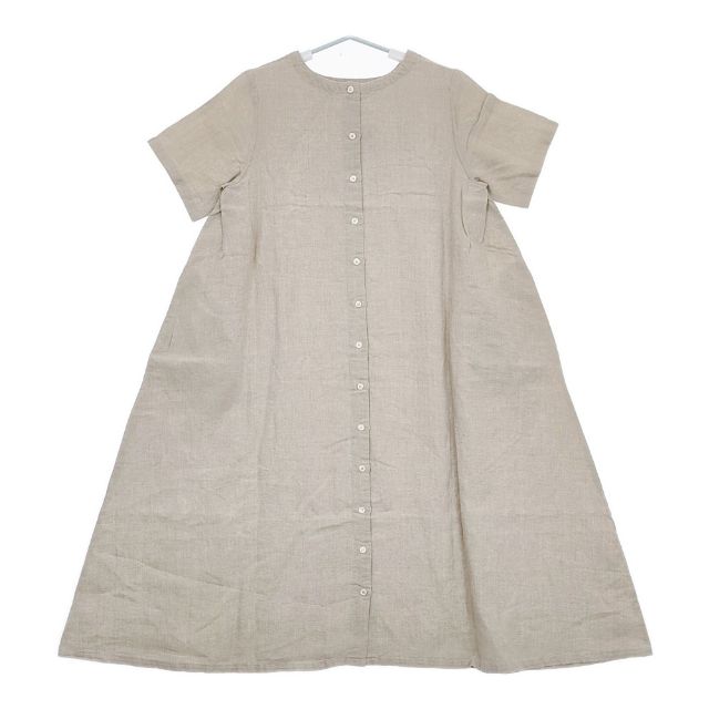 nest robe 前開き　ノースリーブ リネン ワンピース nest Robe 】リネンノースリーブフレアワンピース │ 福岡PARCO