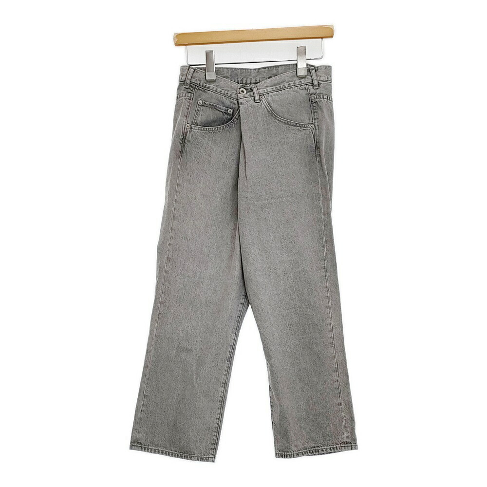 R\u0026D.M.Co- ツイステッドデニムパンツ さあ美 通貨価値42900円 大きさS ジーンズズボン下 24SS 薄墨色 レディース オールドマンズテーラー【中古】5-1031G