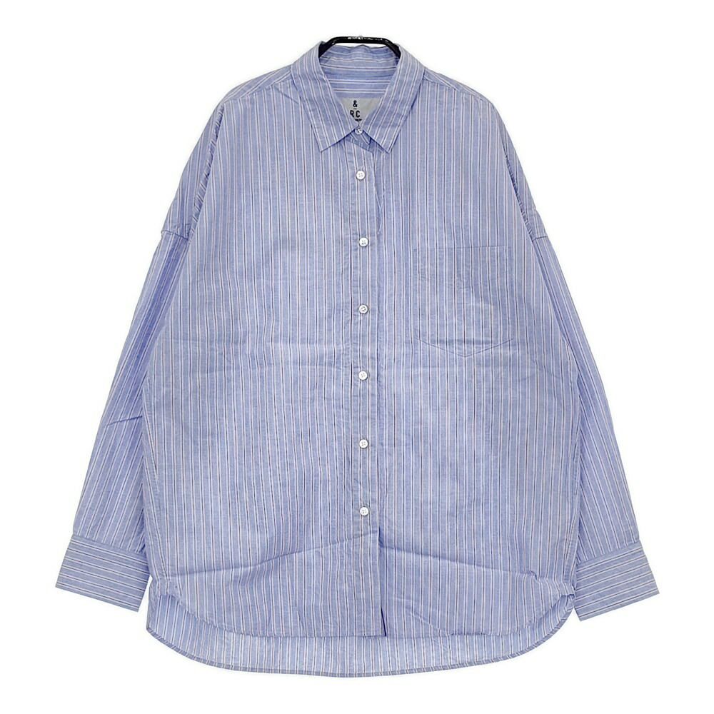 Curensology◆長袖ブラウス/FREE/コットン/ブラウン/ストライプ/CL106014ER Curensology(カレンソロジー) / 長袖ブラウス/FREE/コットン