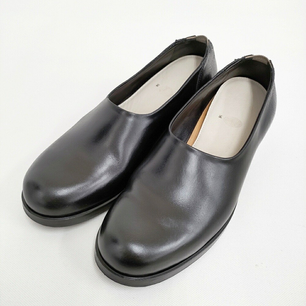 PETROSOLAUM Slip On Black Cordvan Butt 必要経費162800円 大きさ36 なめし革 革 スリッポン 黒いこと レディース ペテロオラウム【中古】6-0314G