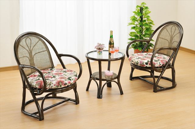 引取限定　籐製品テーブル椅子セット 楽天市場】籐 ラタン 籐家具 椅子 テーブル セット 3点セット