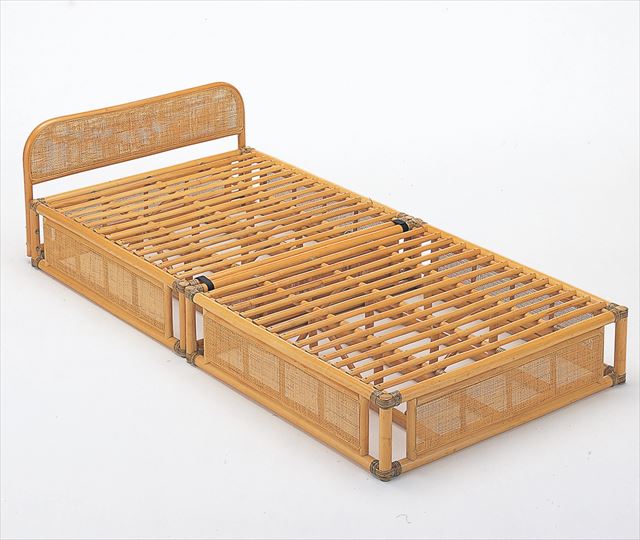 楽天市場】籐すのこ ベッド台 シングル ベッド 二つ折り 籐家具