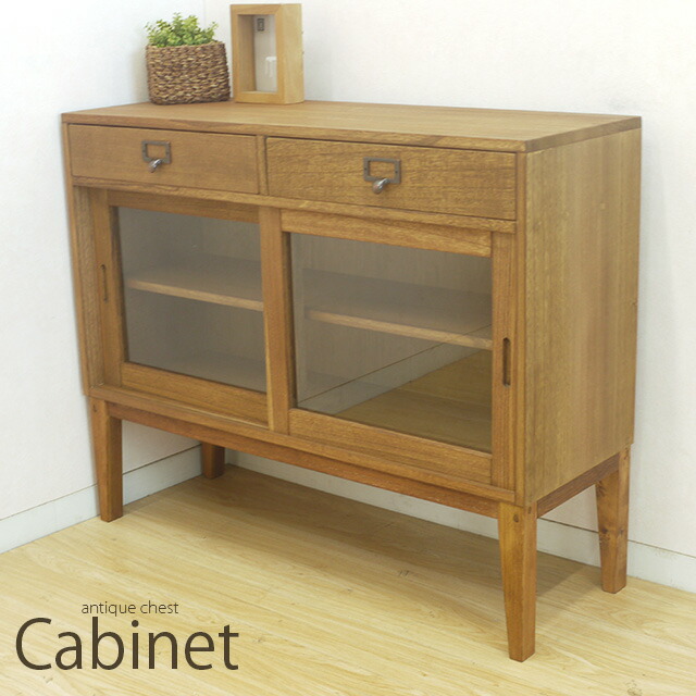 楽天市場】可動棚付き 扉キャビネット 麦の穂柄/4段引き出し W90×H80cm