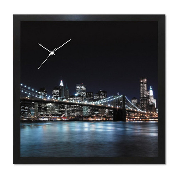 アート+時計 A-CLOCK Brooklyn Bridge ブルックリンブリッジ ブラック AC-1005 保証付 店舗 カフェ ラウンジ ロビー ホテル 法人 kar-5620680s2 掛け時計 置き時計 掛け時計 送料無料 北欧 モダン 家具 インテリア ナチュラル テイスト 新