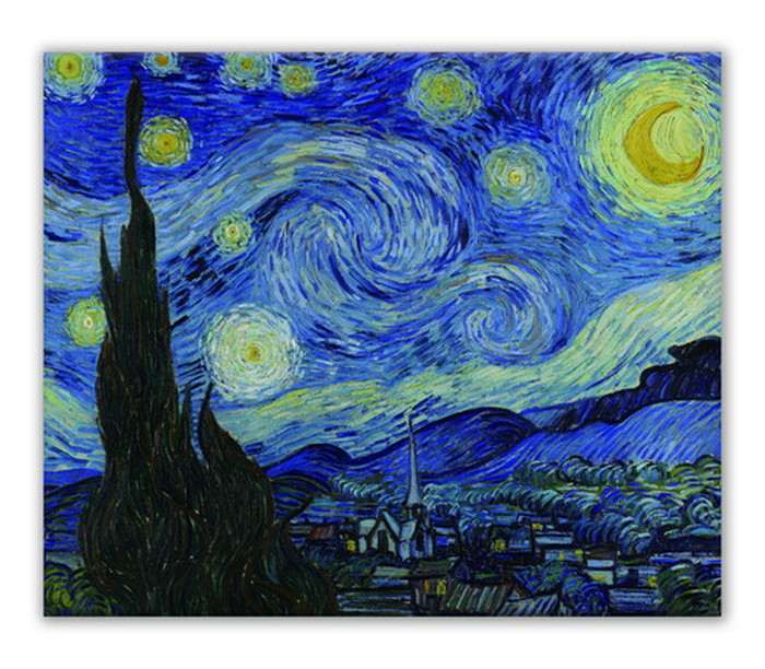 手書き油絵 ゴッホ 星月夜 絵画 インテリア 有名絵画 ゴッホ【星月夜】 - 手描き 絵画（油絵複製画）販売のアート名画館