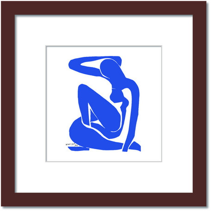 アンリ・マティス Henri Matisse Nu bleuI Blue Nude1 HM-2003BR Mサイズフレームカラー ブラウン 店舗 カフェ ラウンジ ロビー ホテル 法人 kar-7484887S7 アートパネル アートボード 壁紙 装飾フィルム 送料無料 北欧 モダン 家具 インテ