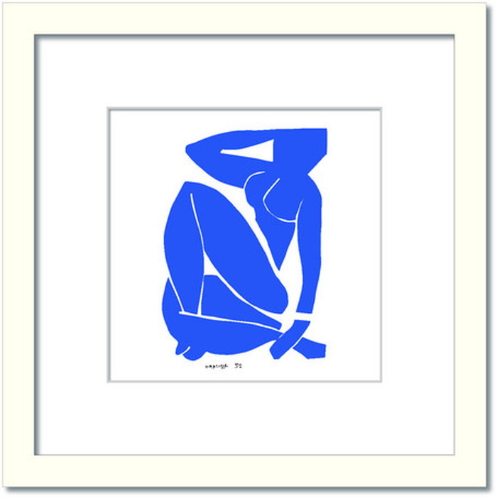 アンリ・マティス Henri Matisse Nu bleuIII Blue Nude3 HM-2005WH Mサイズフレームカラー ホワイト 店舗 カフェ ラウンジ ロビー ホテル 法人 kar-7484905S6 アートパネル アートボード 壁紙 装飾フィルム 送料無料 北欧 モダン 家具 イ