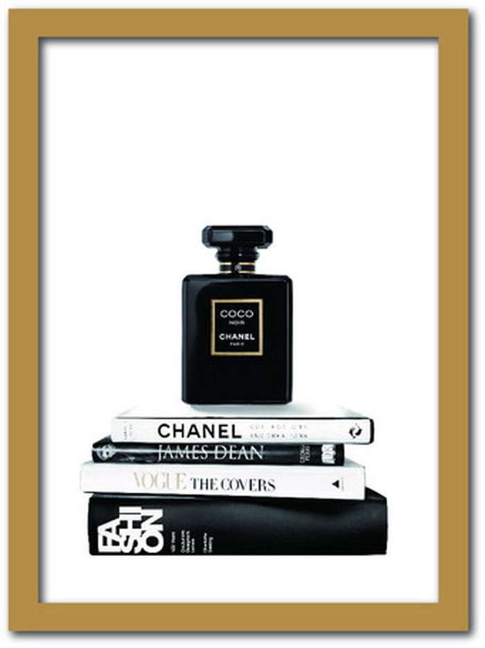 N°5 CHANEL 油彩画 金色フレーム N°5 CHANEL 油彩画 金色フレーム