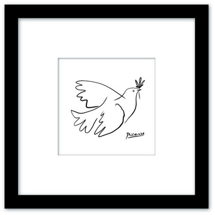 パブロ・ピカソ Pablo Picasso PS-2007BK-M フレームカラー ブラック Mサイズ 店舗 カフェ ラウンジ ロビー ホテル 法人 kar-7486317S8 アートパネル アートボード 壁紙 装飾フィルム 送料無料 北欧 モダン 家具 インテリア ナチュラル テ