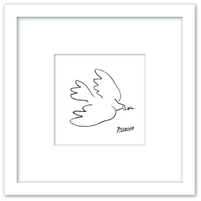 パブロ・ピカソ Pablo Picasso PS-2006WH-M フレームカラー ホワイト Mサイズ 店舗 カフェ ラウンジ ロビー ホテル 法人 kar-7486319S7 アートパネル アートボード 壁紙 装飾フィルム 送料無料 北欧 モダン 家具 インテリア ナチュラル テ