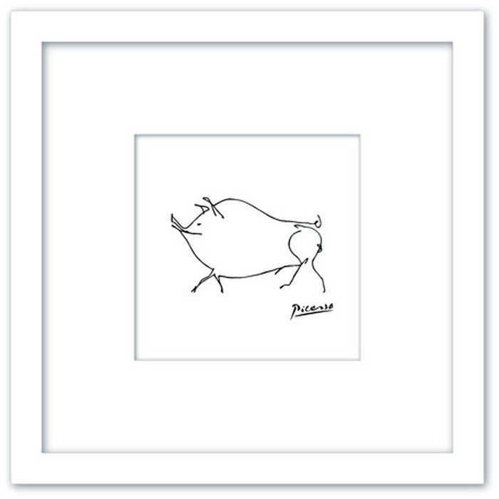 パブロ・ピカソ Pablo Picasso PS-2003WH-M フレームカラー ホワイト Mサイズ 店舗 カフェ ラウンジ ロビー ホテル 法人 kar-7486323S7 アートパネル アートボード 壁紙 装飾フィルム 送料無料 北欧 モダン 家具 インテリア ナチュラル テ