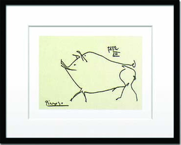 楽天市場】アートフレーム パブロ・ピカソ Le flamand rose Silkscreen