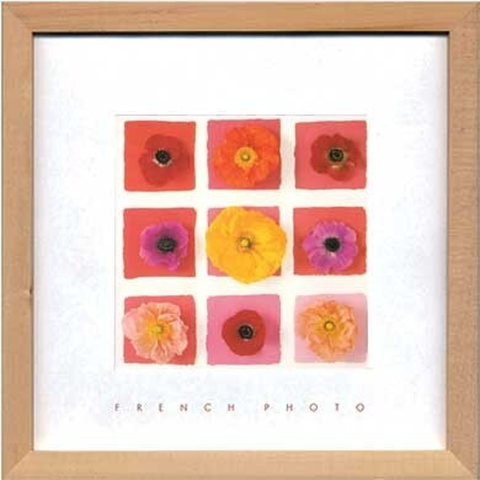 アートフレーム フレンチフォトグラフィ French Photography Nine Flower on nine squares 220x220x20mm ZFP-51915 bic-7093215s1 アートパネル アートボード 壁紙 装飾フィルム 送料無料 北欧 モダン 家具 インテリア ナチュラル テイスト 新生活 オススメ おしゃ