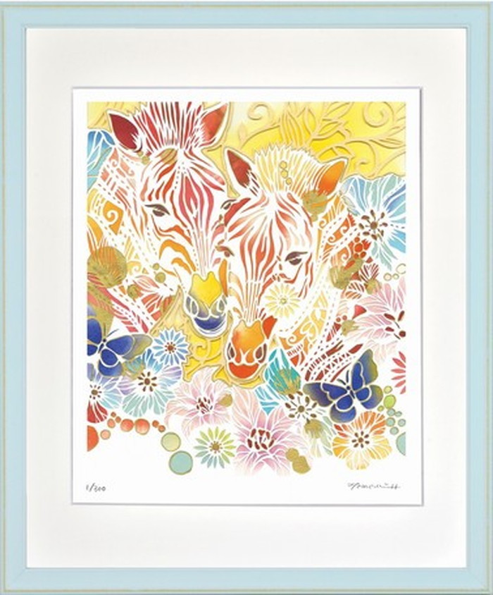 芸術枠組み 平石 智美 花と縞馬 375x452x27粍 ZTH-61892  bic-7377058s1 芸術ダイアログボックス 芸術ゲーム盤 壁紙 かざり付ける写真フィルム 貨物輸送無料 北欧 今めかしい 調度品 室内装飾 自然的 テイ同盟罷業 新遣って行く オススメ 今めかしい 信用販売
