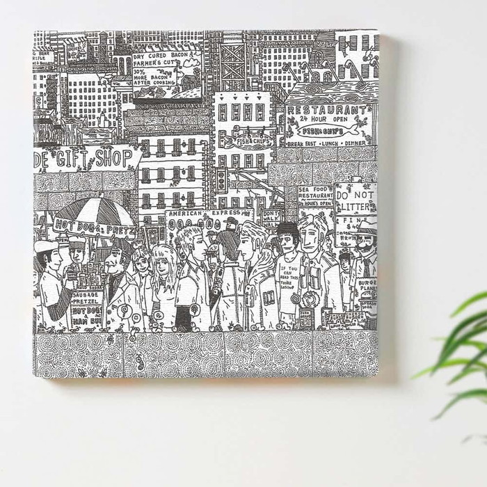 街並みイラスト インテリアパネル アートパネル Street Xlサイズ 100cm 100cm Lib s9送料無料 北欧 モダン 家具 インテリア ナチュラル テイスト 新生活 オススメ おしゃれ 後払い 雑貨 Gulbaan Com