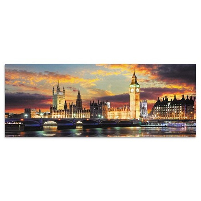 夜景 ロンドン poht-w-1703-05 ワイドサイズ 30cm×78.5cm アートパネル ファブリックパネル アートボード 壁掛け 日本製 ラッピング付き 店舗 カフェ ラウンジ ロビー ホテル 法人 lib-poht-w-1703-05 アートパネル アートボード 壁紙 装